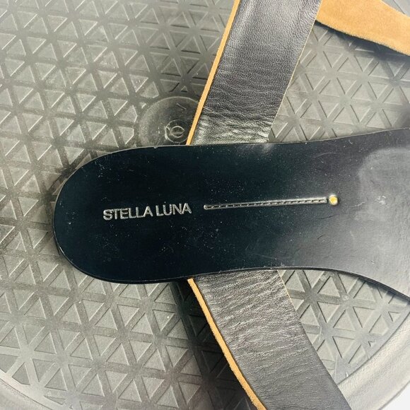 #4 STELLA LUNA Brown Leather Sandals Ankle Wrap 39 8 - Picture 7 of 11